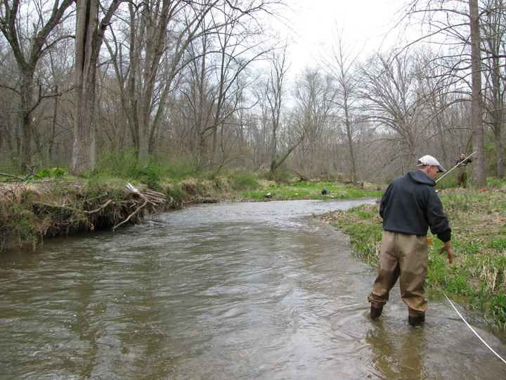 Field photo showing stream conditions at site LIBE-318-A-2011-2