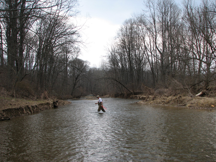 Field photo showing stream conditions at site LIBE-356-A-2007-2