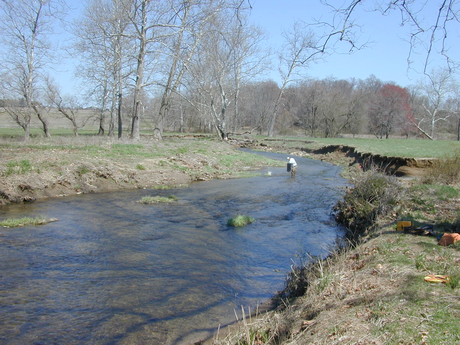 Field photo showing stream conditions at site LIEL-325-R-2003-1005