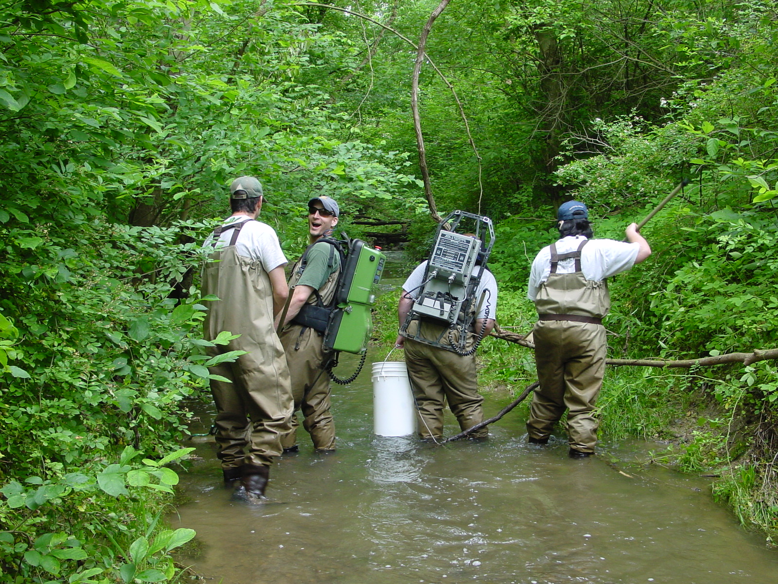 Field photo showing stream conditions at site LMON-107-R-2003-4