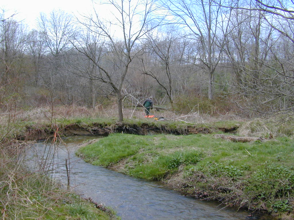 Field photo showing stream conditions at site LMON-209-T-2000-01