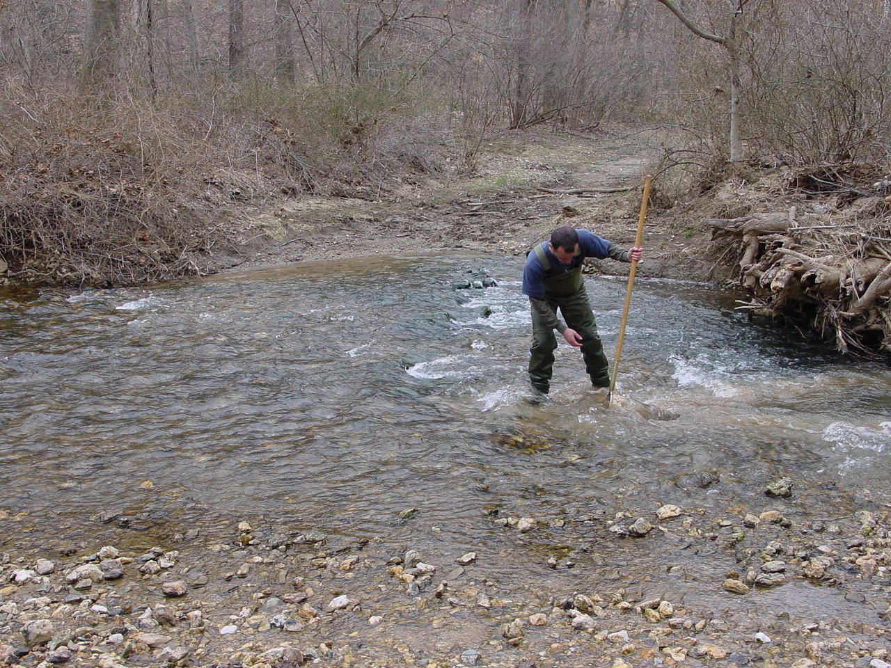 Field photo showing stream conditions at site LMON-322-R-2003-3