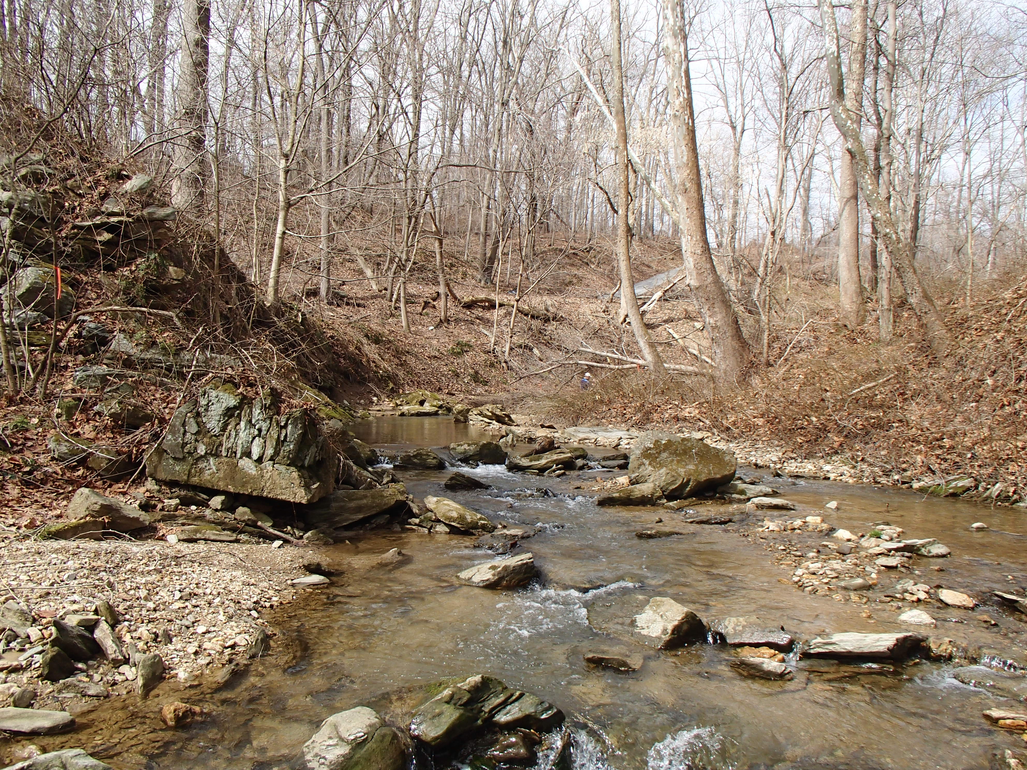 Field photo showing stream conditions at site LOCH-101-X-2014-1