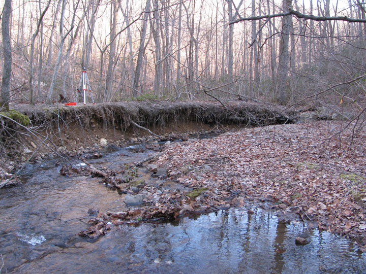 Field photo showing stream conditions at site LOCH-120-S-2011-1
