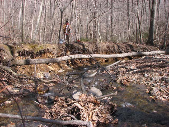 Field photo showing stream conditions at site LOCH-120-S-2013-2
