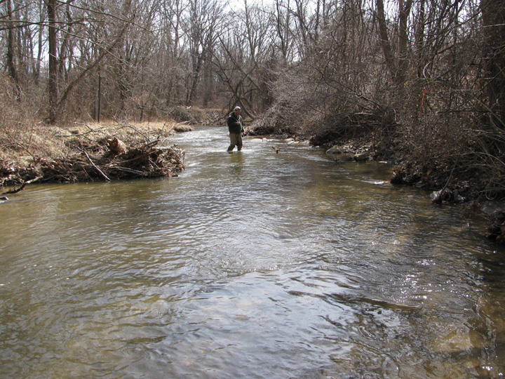 Field photo showing stream conditions at site LOCH-305-A-2011-2
