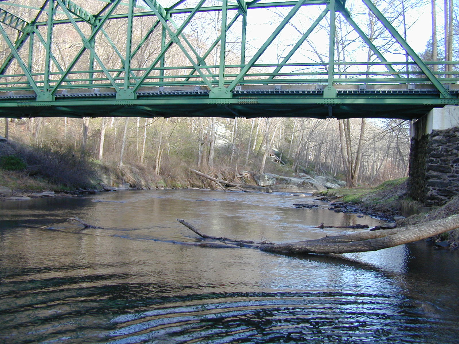 Field photo showing stream conditions at site LOCH-443-R-2002-498