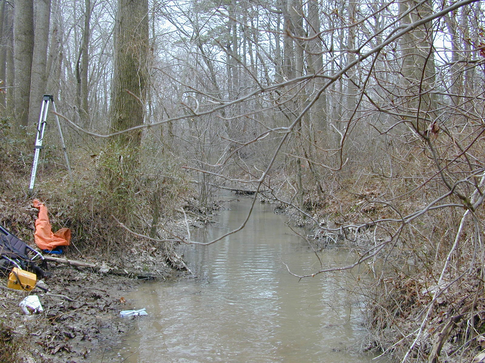 Field photo showing stream conditions at site LOCK-108-R-2003-0893