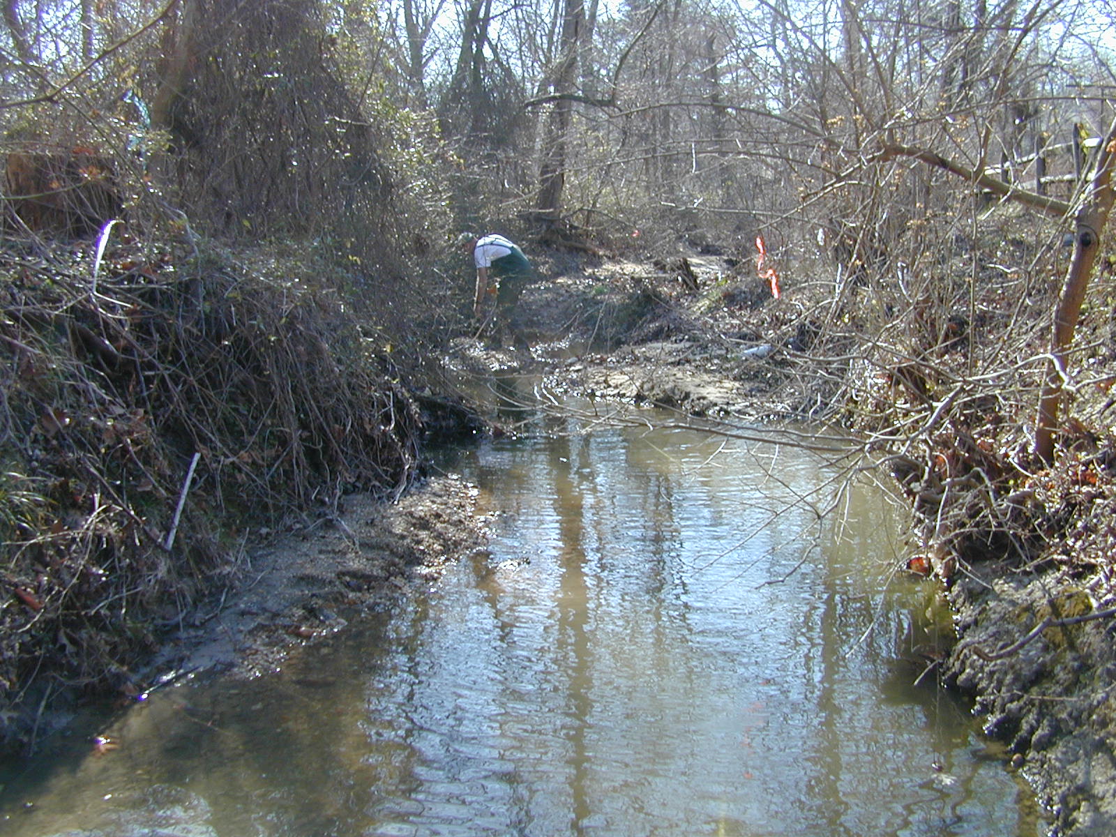 Field photo showing stream conditions at site LOGU-108-R-2002-357