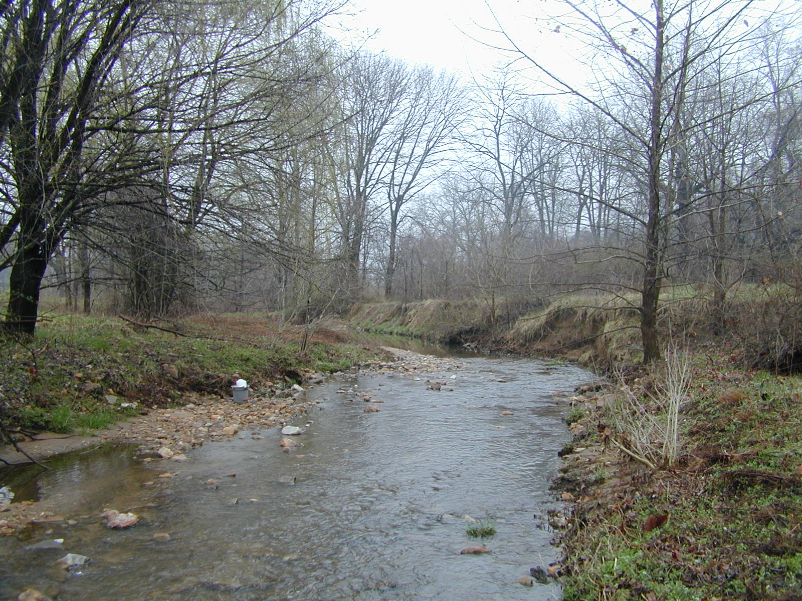 Field photo showing stream conditions at site LOGU-285-M-2003-782