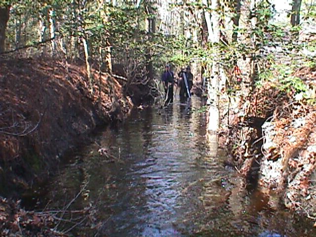 Field photo showing stream conditions at site LOWI-102-R-2000-11_12