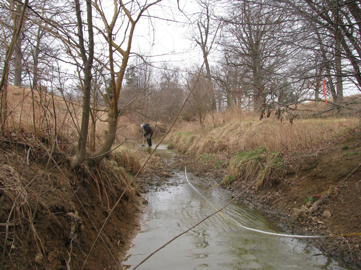 Field photo showing stream conditions at site LPAX-101-R-2009-1