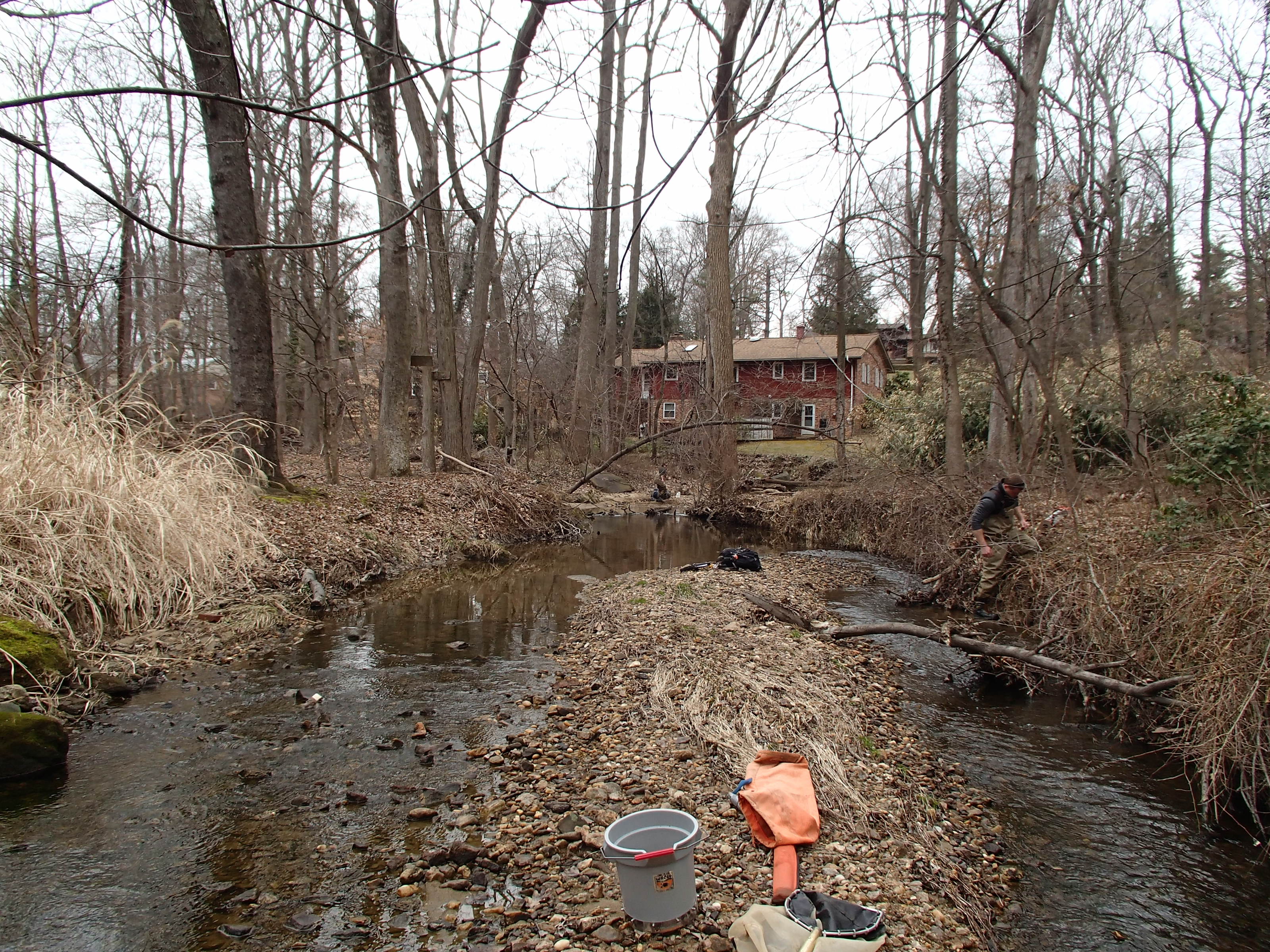 Field photo showing stream conditions at site LPAX-116-R-2014-1