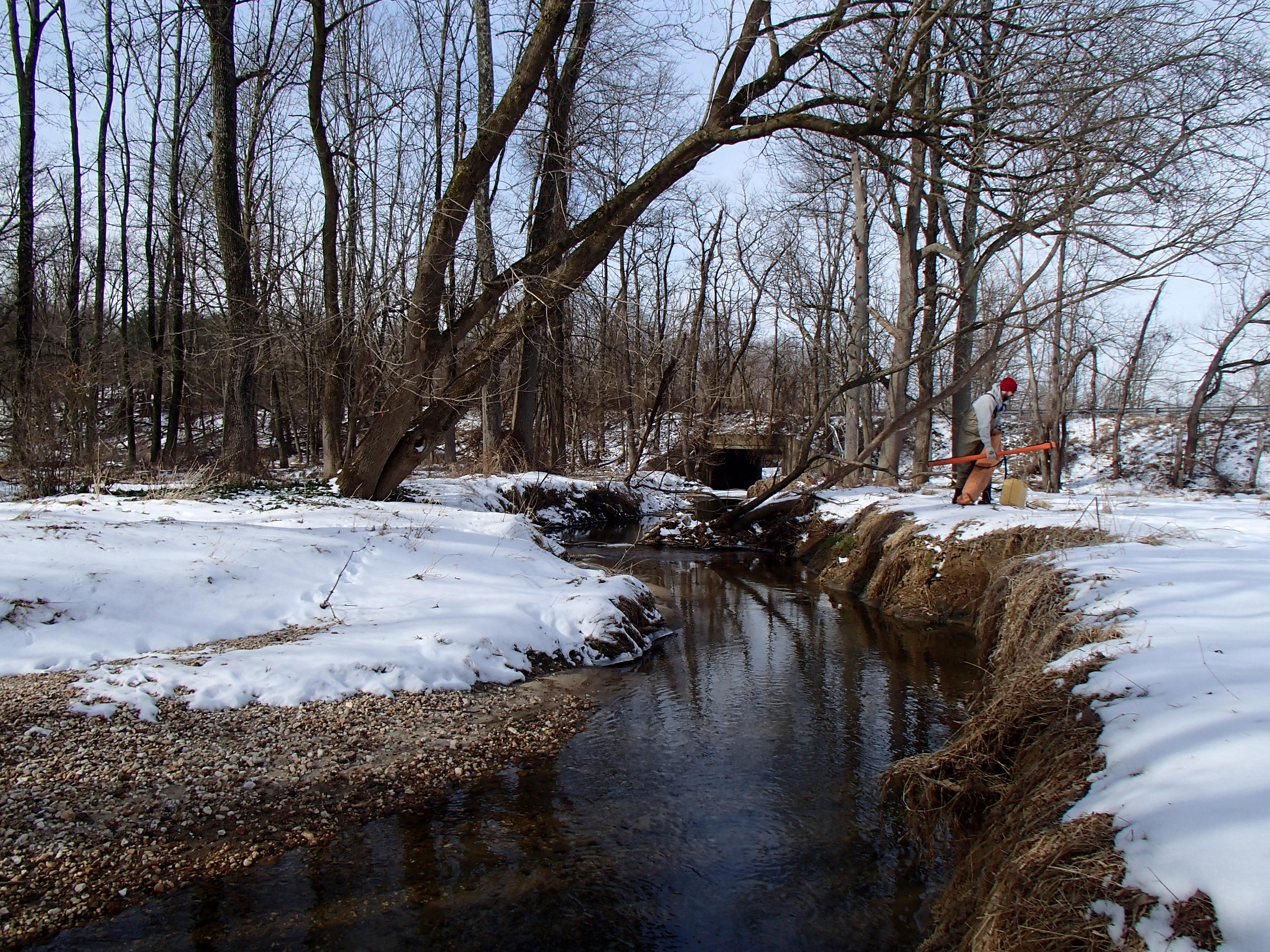 Field photo showing stream conditions at site LPAX-290-X-2014-2