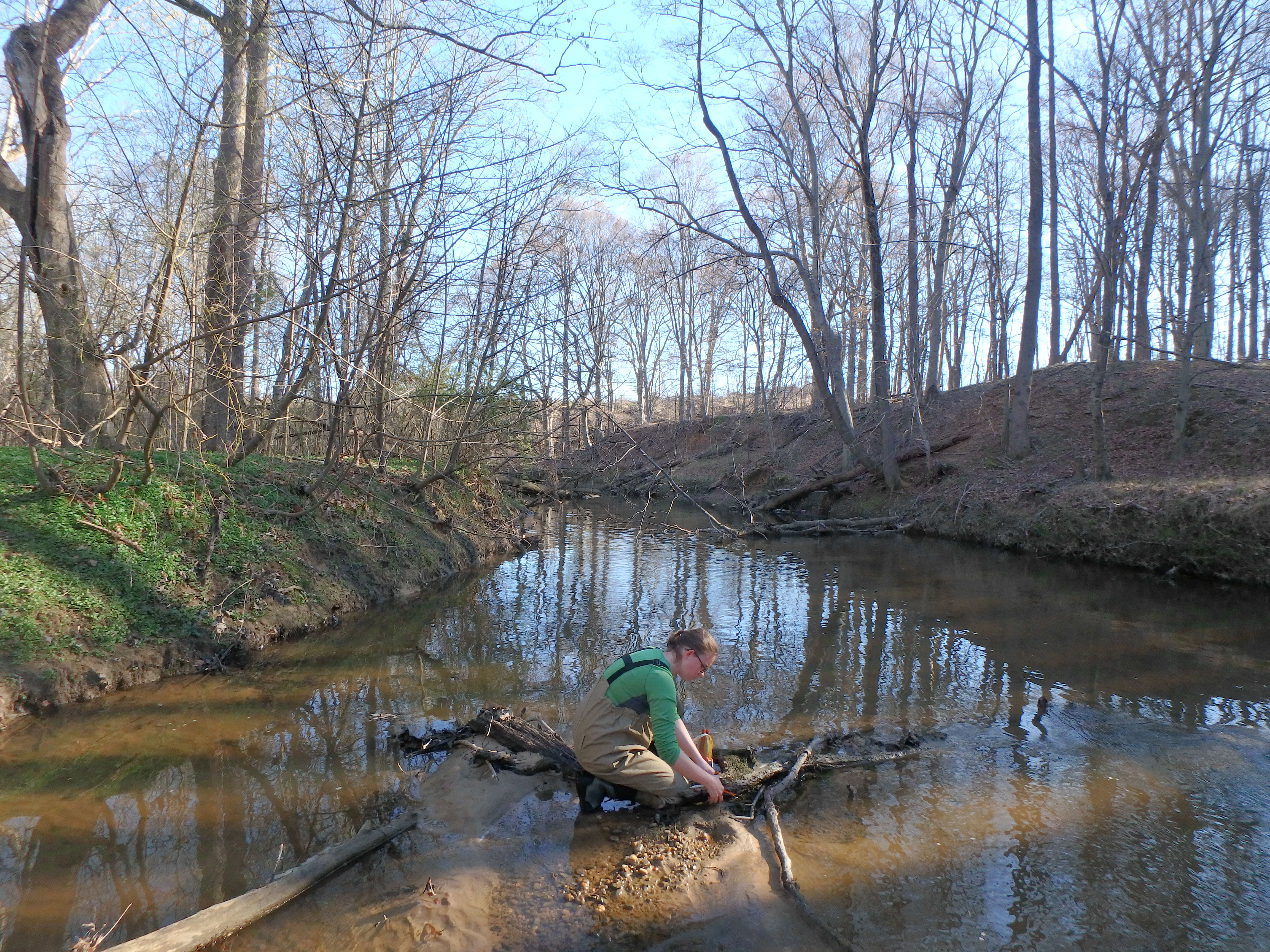 Field photo showing stream conditions at site LPAX-304-R-2017-MidpointLookingUpstream