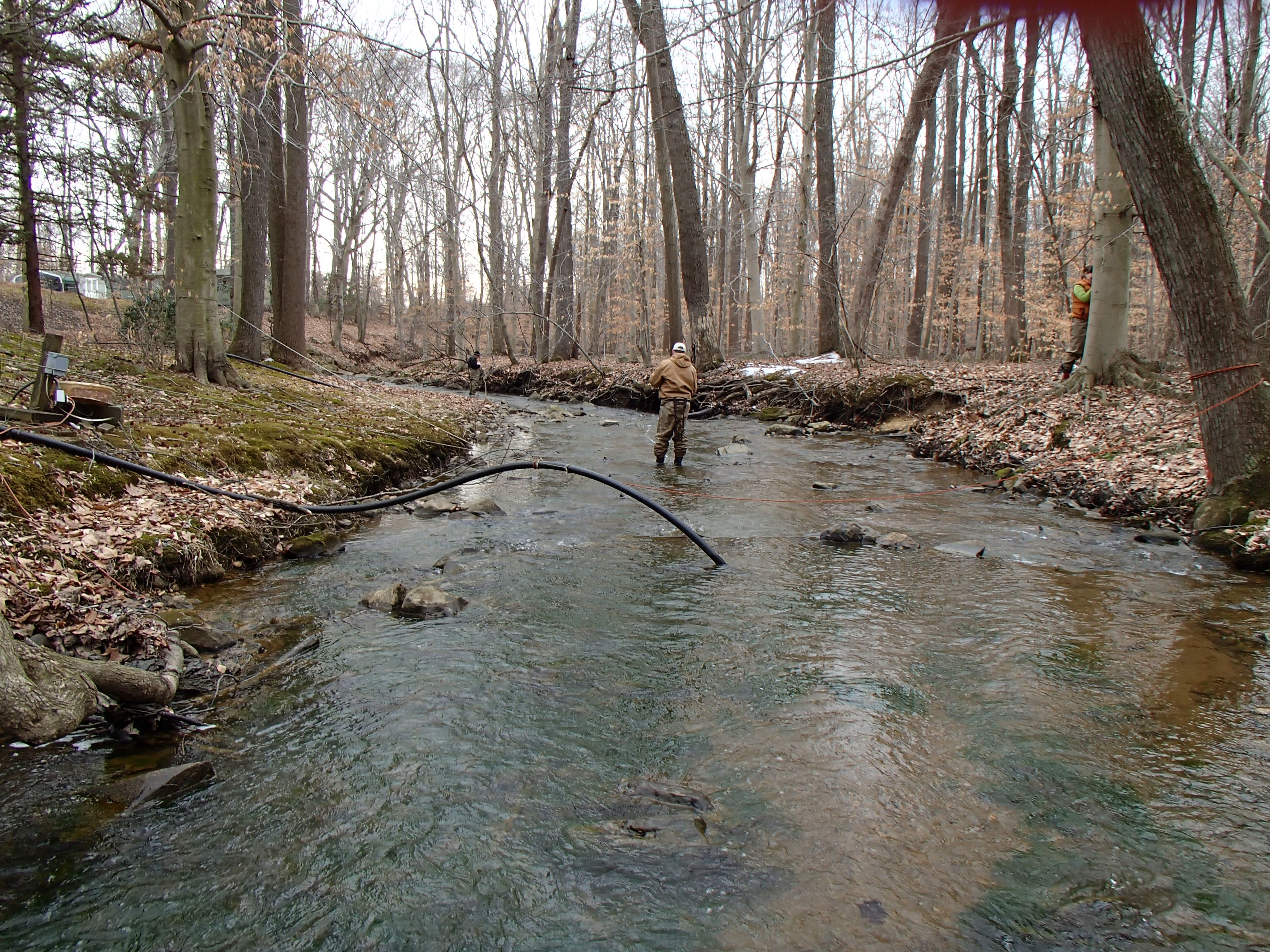 Field photo showing stream conditions at site LSUS-101-X-2014-2