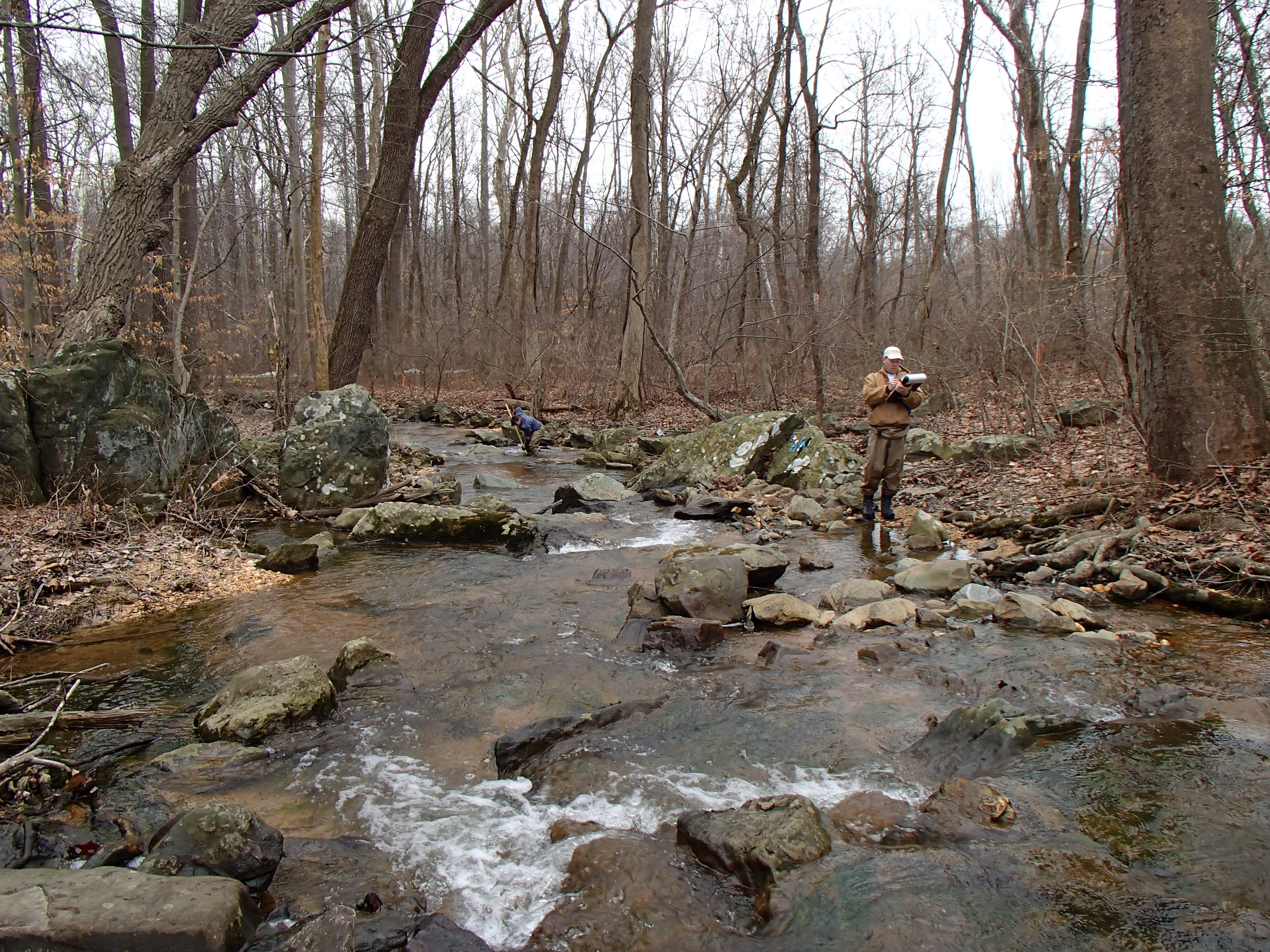 Field photo showing stream conditions at site LSUS-102-X-2014-2