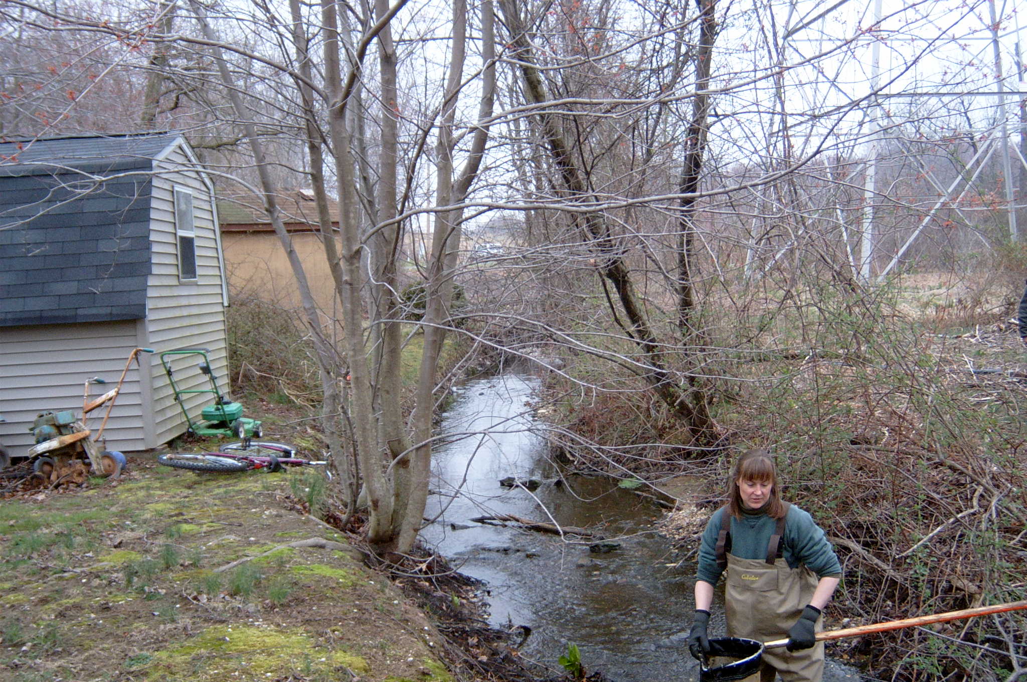Field photo showing stream conditions at site LSUS-117-R-2004-95