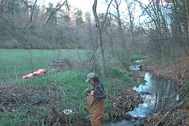 Field photo showing stream conditions at site LTON-102-R-2000-01