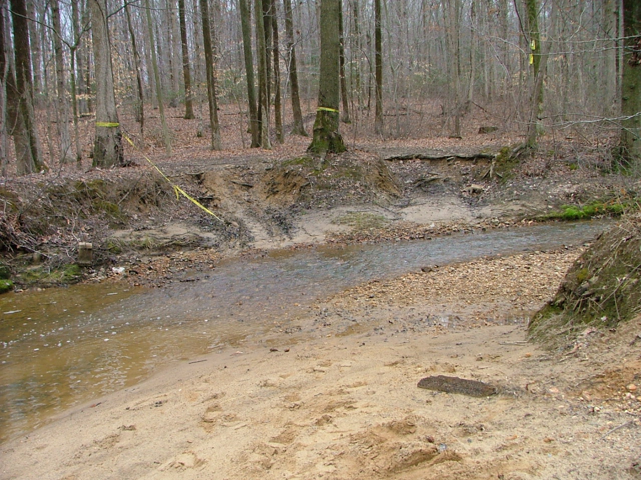 Field photo showing stream conditions at site LWIN-103-R-2004-9