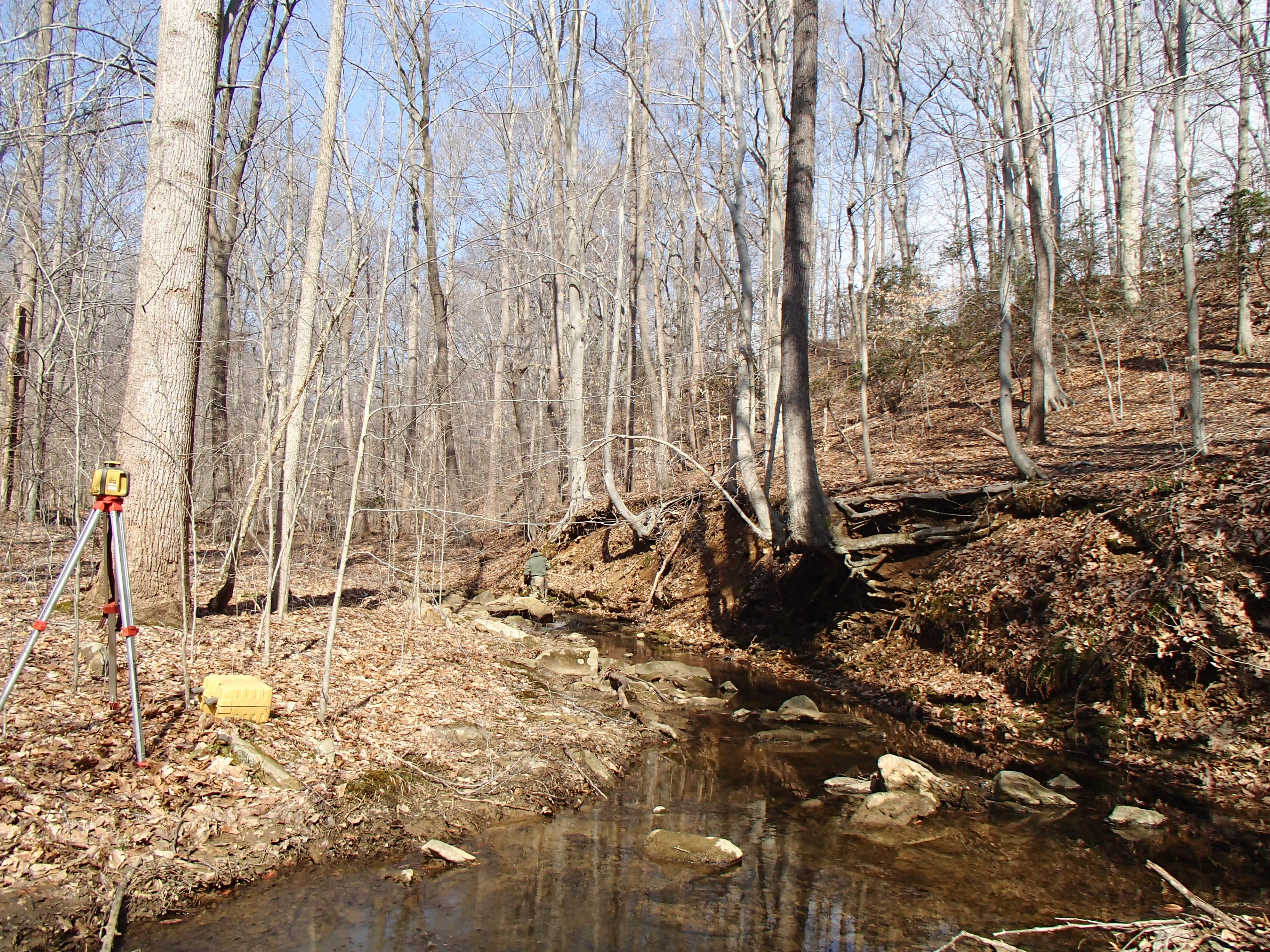 Field photo showing stream conditions at site LWIN-108-X-2014-1