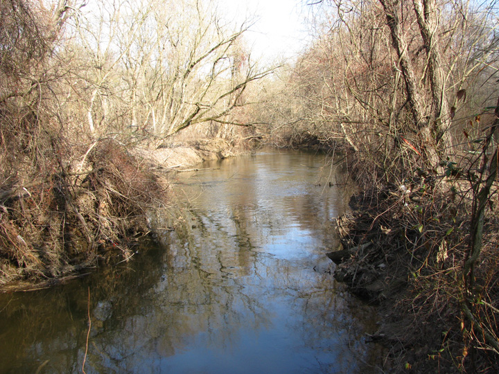 Field photo showing stream conditions at site LWIN-306-A-2011-2