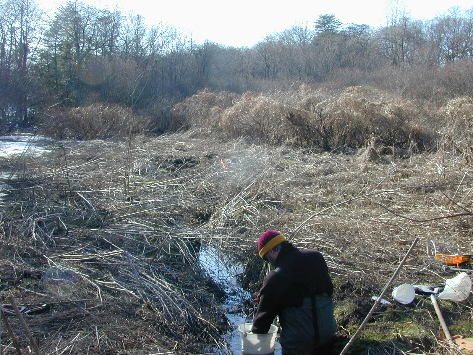 Field photo showing stream conditions at site MAGO-102-R-2003-0828