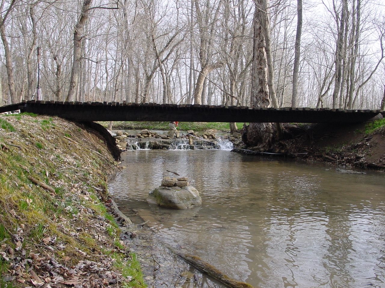 Field photo showing stream conditions at site MARS-211-R-2002-3