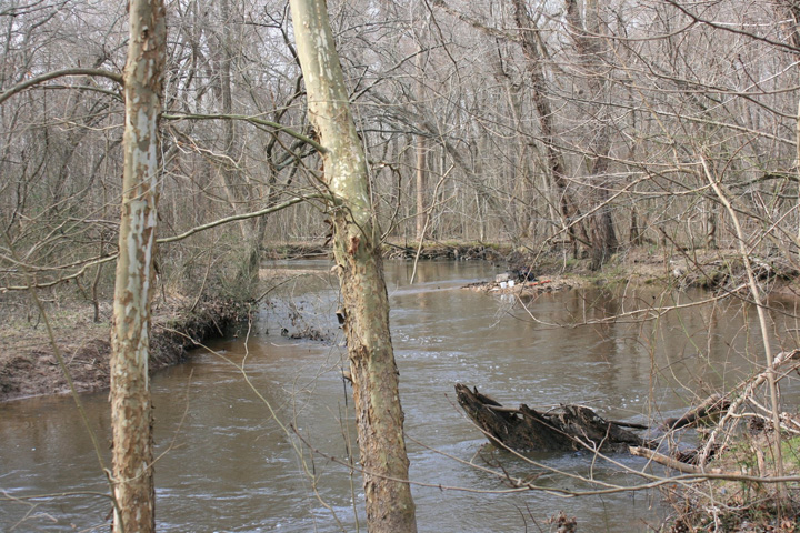 Field photo showing stream conditions at site MATT-033-S-2011-1
