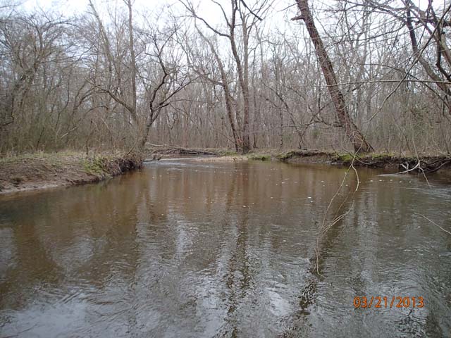 Field photo showing stream conditions at site MATT-033-S-2013-MidpointPupstream