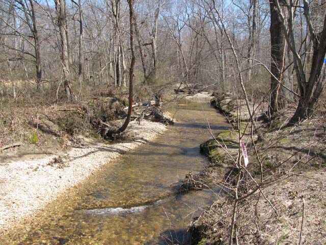 Field photo showing stream conditions at site MATT-101-A-2012-1