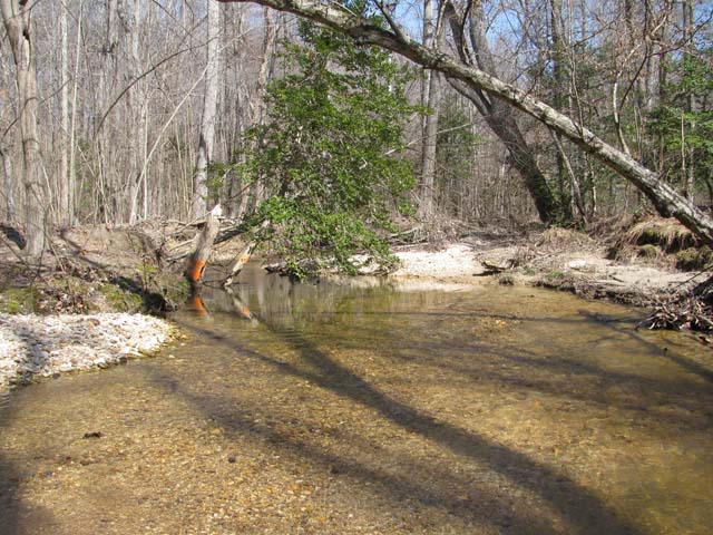 Field photo showing stream conditions at site MATT-102-A-2012-1