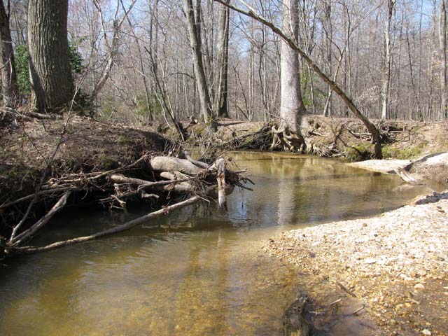 Field photo showing stream conditions at site MATT-102-A-2012-2