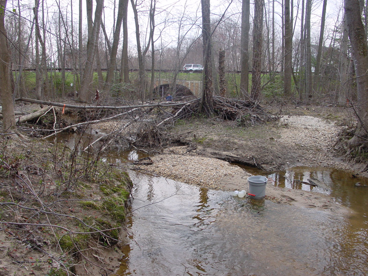 Field photo showing stream conditions at site MATT-103-R-2007-2