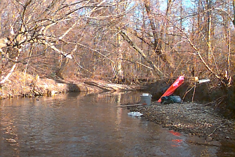 Field photo showing stream conditions at site MATT-216-R-2000-01