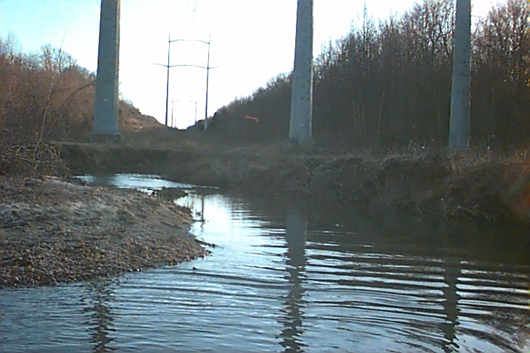 Field photo showing stream conditions at site MATT-216-R-2000-02