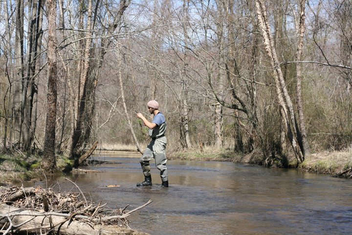Field photo showing stream conditions at site MATT-308-A-2009-2