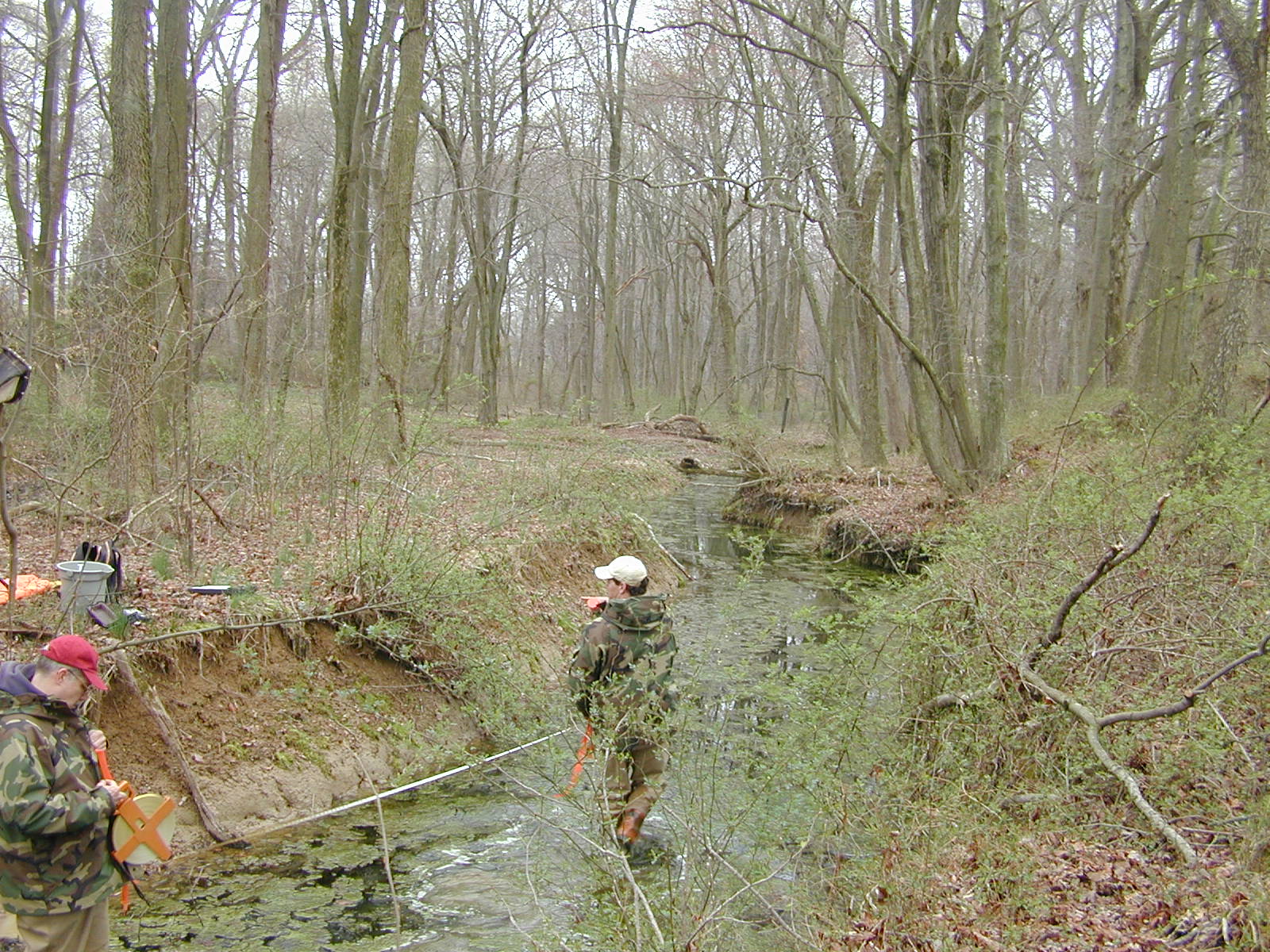 Field photo showing stream conditions at site MICR-106-R-2002-2