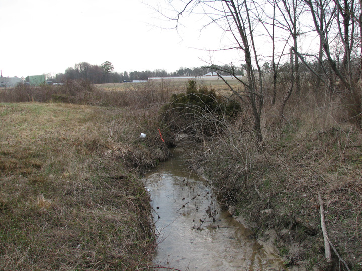 Field photo showing stream conditions at site MILE-106-R-2007-1