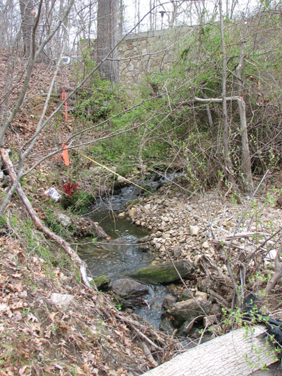 Field photo showing stream conditions at site MPAX-106-R-2007-2
