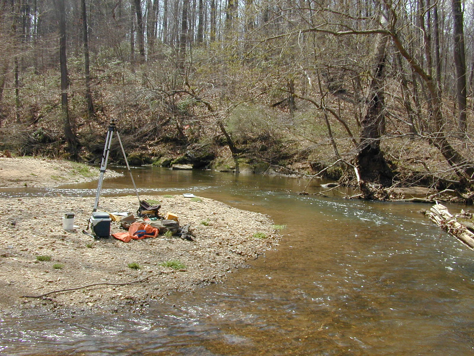 Field photo showing stream conditions at site MPAX-411-R-2002-2