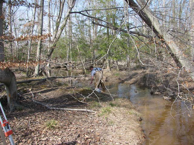 Field photo showing stream conditions at site NANJ-206-H-2012-1