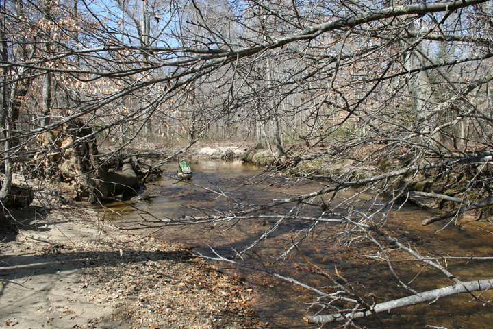 Field photo showing stream conditions at site NANJ-301-A-2008-1