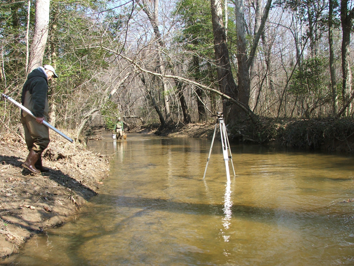 Field photo showing stream conditions at site NANJ-331-S-2008-1