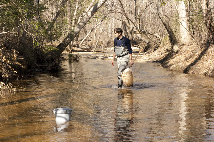 Field photo showing stream conditions at site NANJ-331-S-2009-2