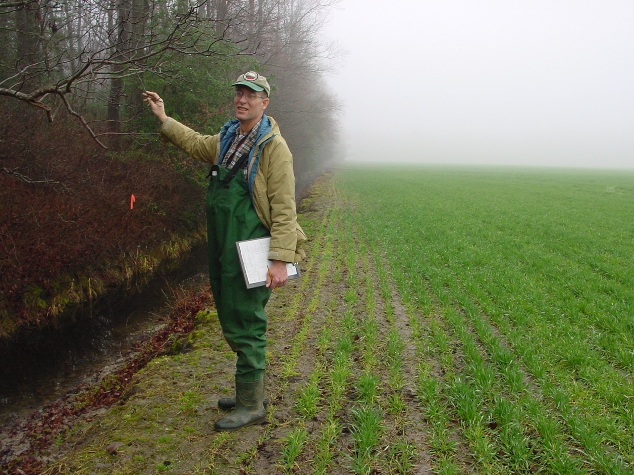Field photo showing stream conditions at site NANT-104-R-2002-2