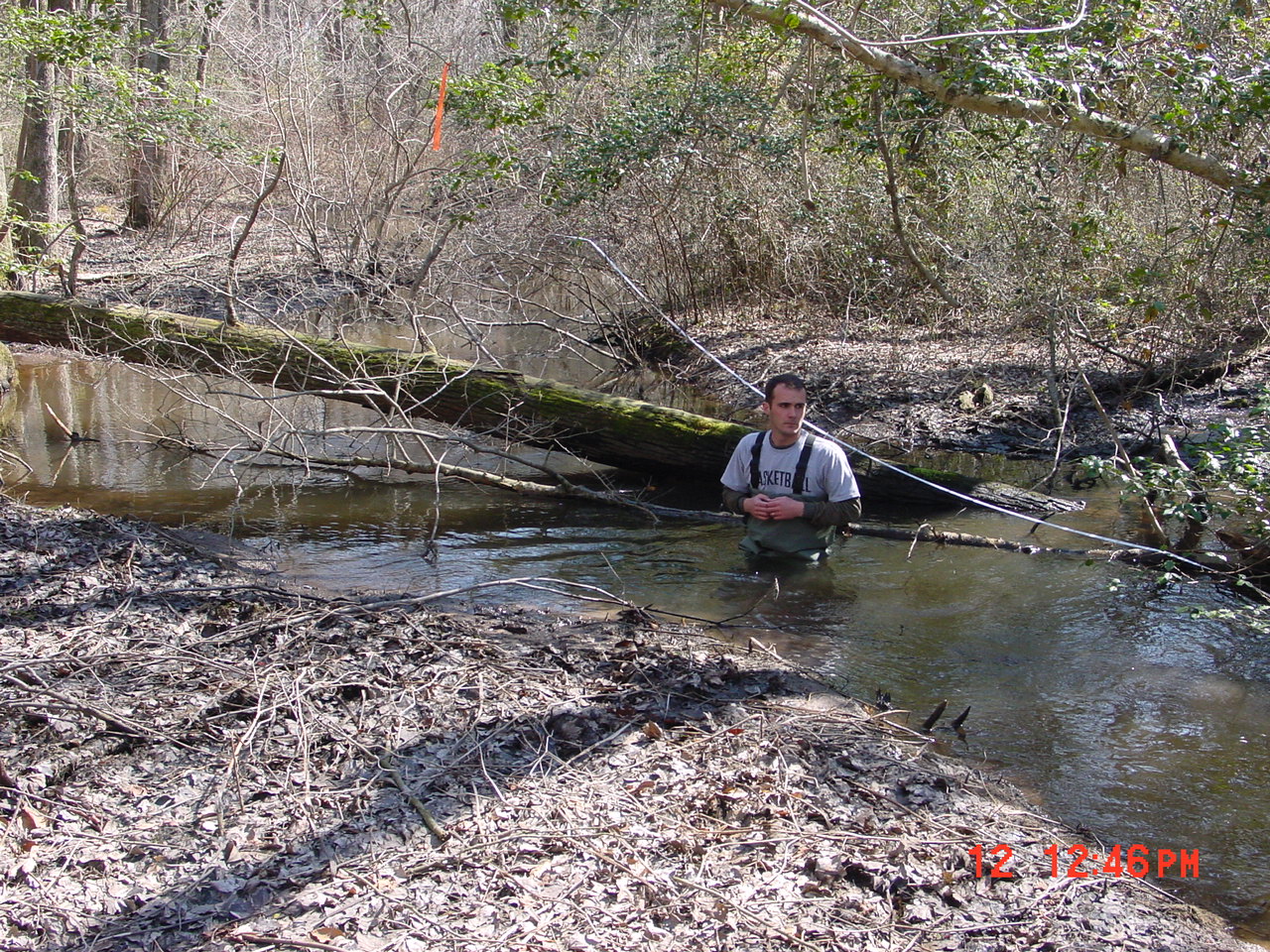 Field photo showing stream conditions at site NANT-107-R-2001-1