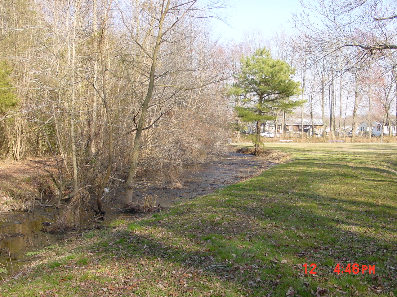 Field photo showing stream conditions at site NANT-110-R-2001-1