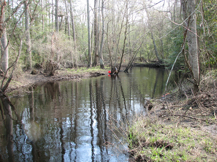Field photo showing stream conditions at site NASS-204-R-2007-2