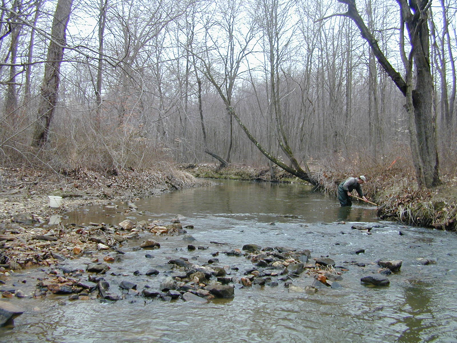 Field photo showing stream conditions at site NEAS-103-R-2001-2